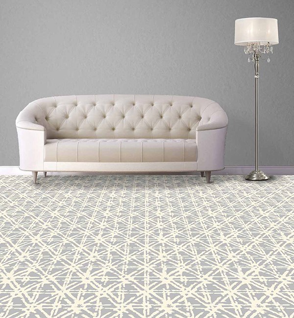 Light Colored Carpet with Cross Pattern
